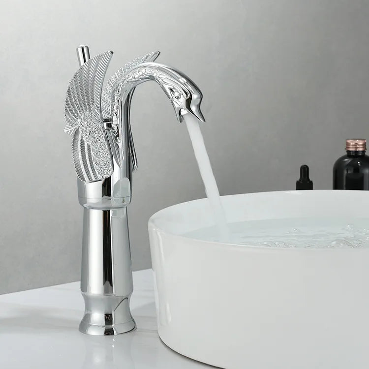 Swan Single-Handle Basin Tap in Gold