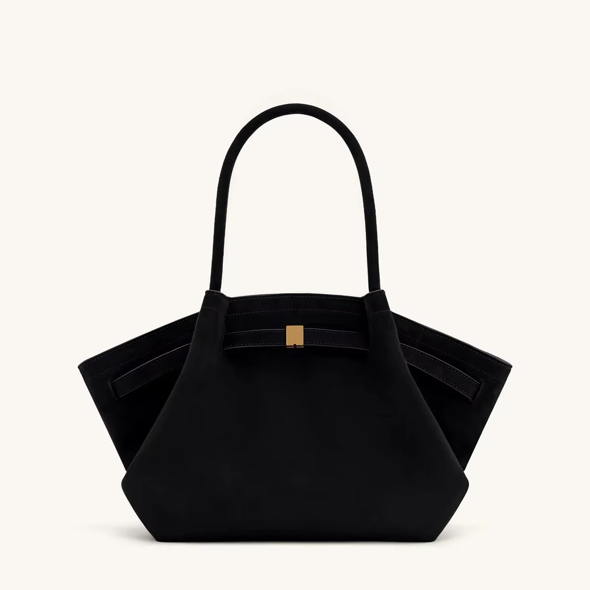 Hana Faux Suede Shoulder Bag with Look and Large Capacity