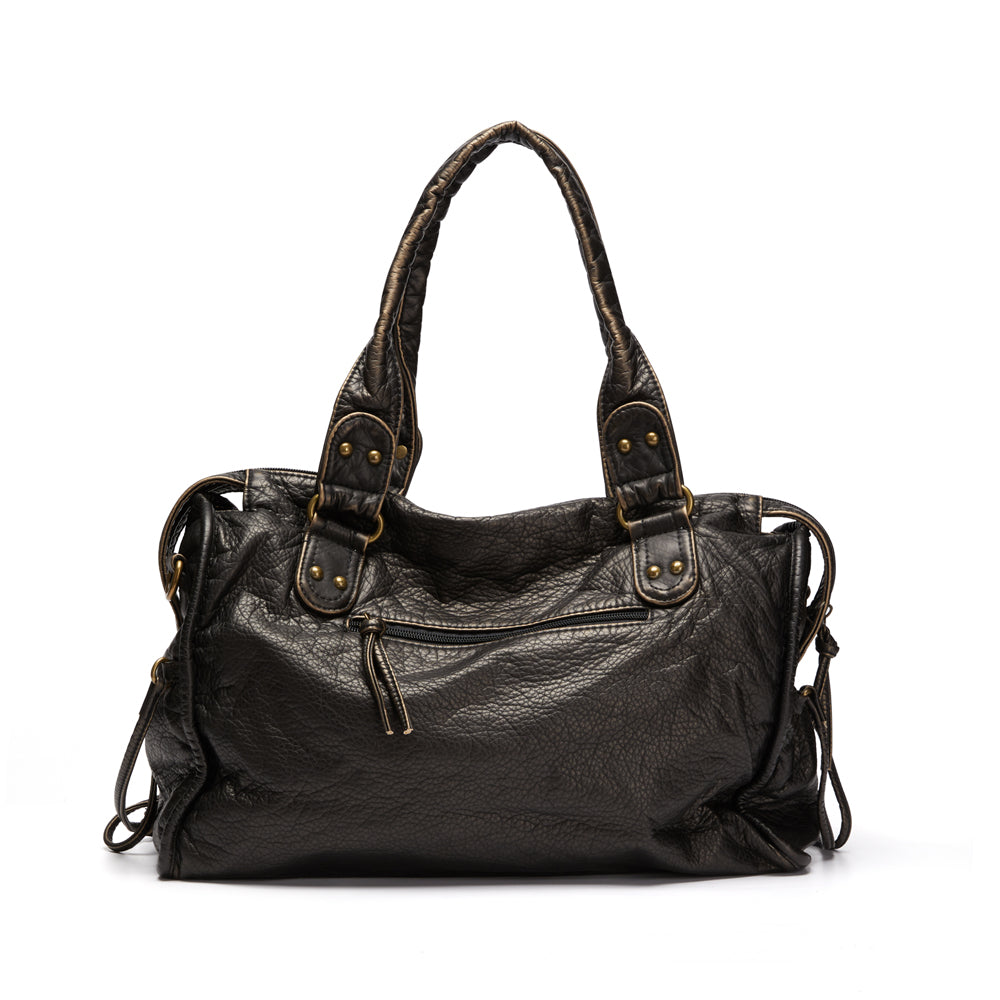 Black Élégance | Luxury Genuine Leather Handbag