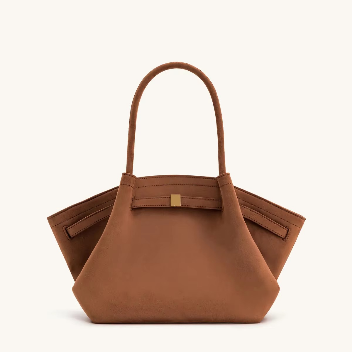 Hana Faux Suede Shoulder Bag with Look and Large Capacity